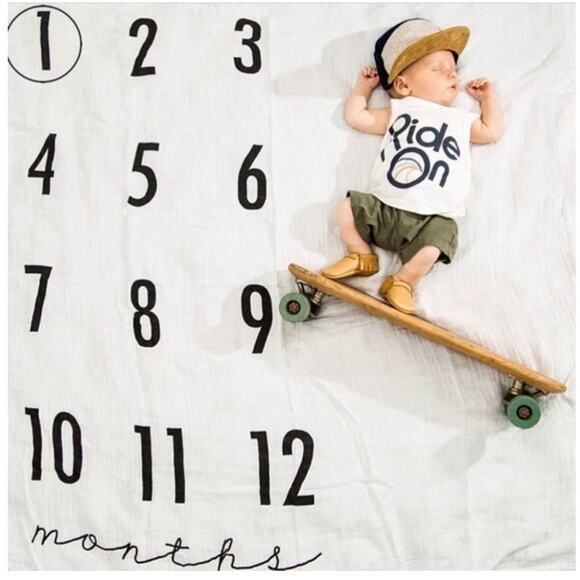 BATZ KIDS Milestone Blanket Months Cotton/Bamboo - Picture 3 of 7